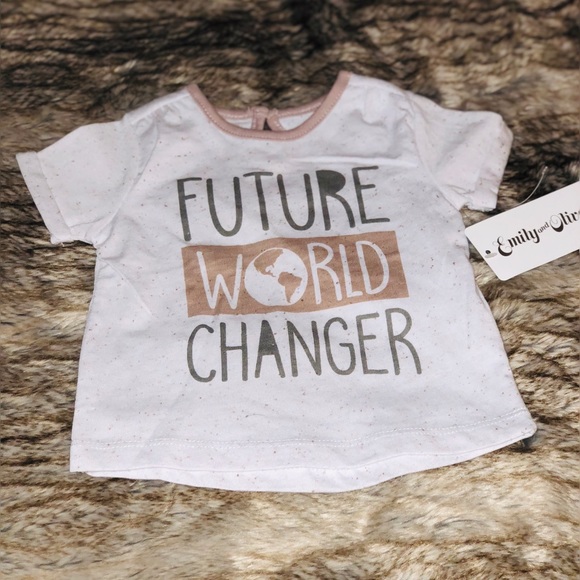 3-6 months tan and white onsie and shirt - Picture 4 of 4